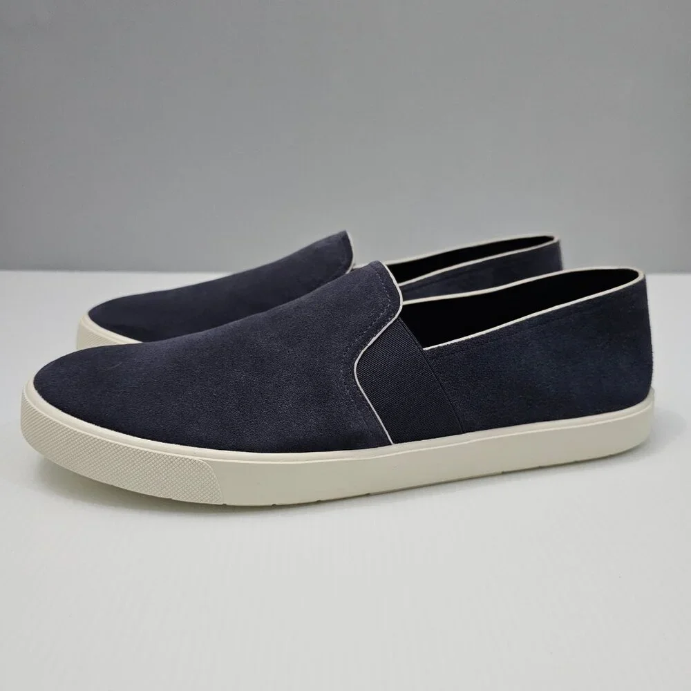 Vince Blair Loafer Sneaker Womens 10 Blue Ink Suede Slip On Casual Designer NEW - Picture 14 of 14